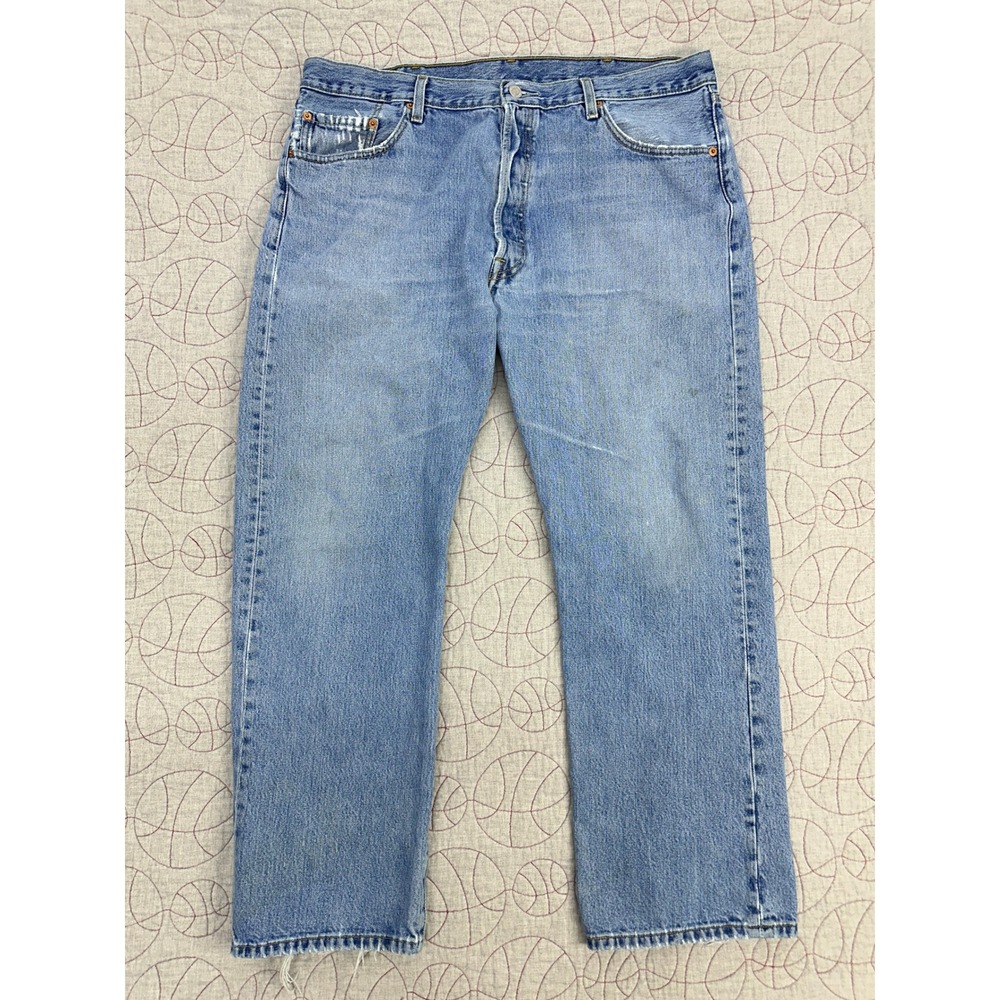VTG 90s Levis 501 Jeans Blue Straight Leg Button Fly / Mens 40x30